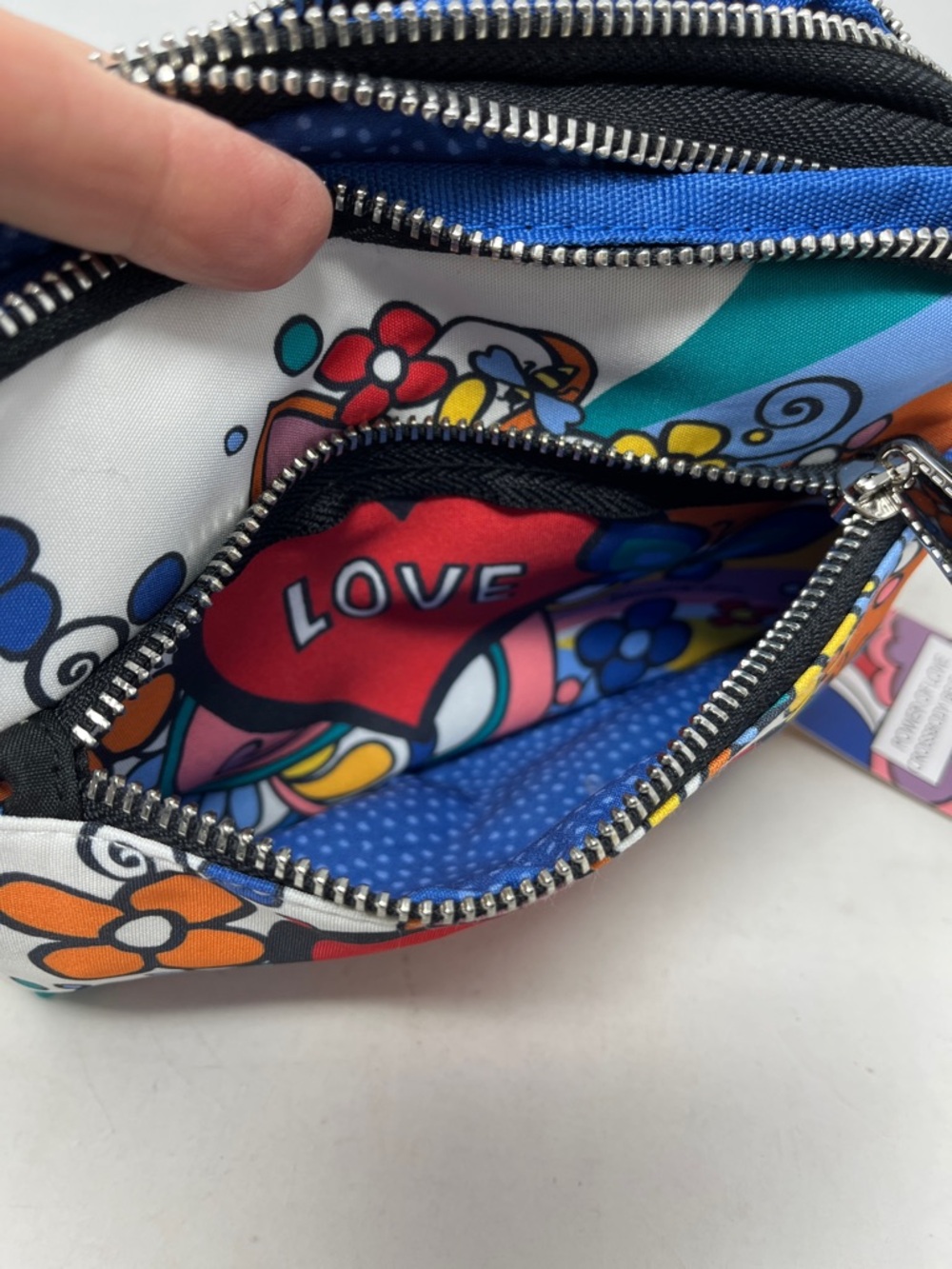 BRIGHTON POWER OF LOVE CROSSBODY BELT BAG COLORFUL ARTISTS COLLAB GRAPHIC - Picture 13 of 16